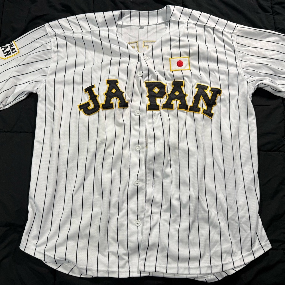 Shohei Ohtani Striped Japan Baseball Jersey